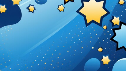 Fototapeta premium Retroinspired pop art speech bubble pattern background in sapphire hues.