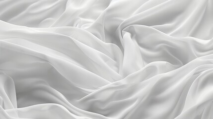 Obraz premium Abstract blank white fabric background waving white fabric texture background : Generative AI