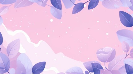 Vibrant floral and leafy frame illustration with space for text, perfect for naturethemed designs.