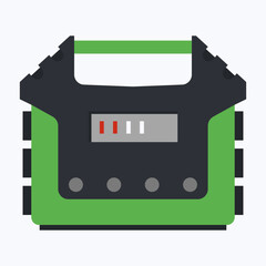 Portable generator for camping vector cartoon illustration isolated on a white background.