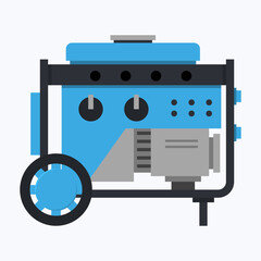 Portable generator dual fuel vector cartoon illustration isolated on a white background.