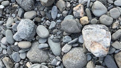 pebbles on the beach.Stones at the river. Stone background