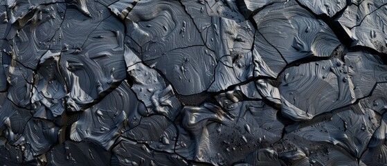 Panoramic close-up, high detail scan of basalt material, Generative AI