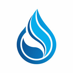 Water drop with wave logo design vector illustration template.