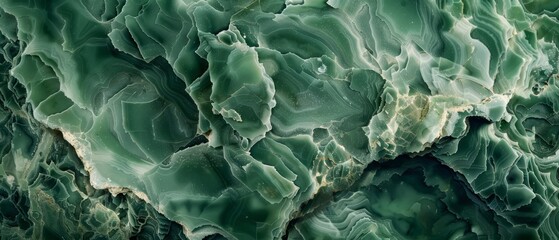 Panoramic close-up, high detail scan of jade material, Generative AI 