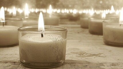 Candle-Lit Vigil at a Community Center on Tisha B'Av with Solemn Remembrance