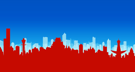 Fototapeta premium 大阪イメージイラスト