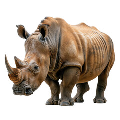 Obraz premium Rhinoceros isolated on a transparent background for web banner