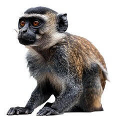 Fototapeta premium Primate isolated on a transparent background for web banner
