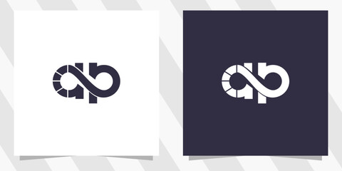 letter ap pa logo design vector