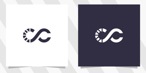 letter cc logo design vector