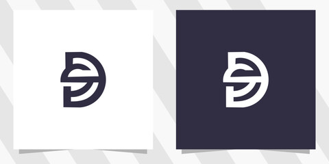 letter ds sd logo design vector