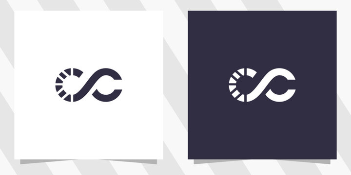 letter cc logo design vector