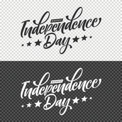 independence day lettering clipart element design