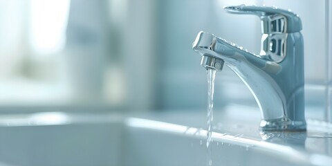 Water drips from sink faucet. Concept Slow motion water drips, Plumbing repair tips, Home maintenance, Dripping faucet solutions