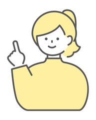 シンプルな人物 女性イラスト