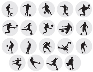 footballer silhouette soccer player