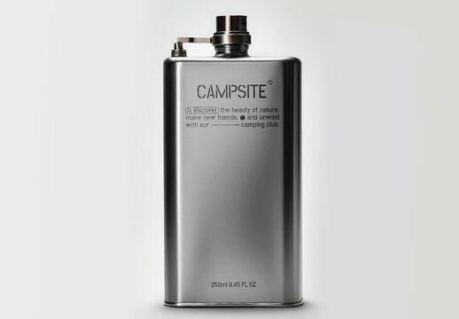 Flask Bottle Mockup With Generative AI