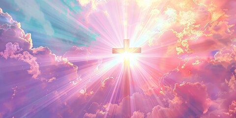 Heavenly Cross in a Serene Sky