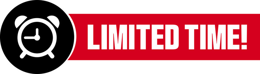 Limited Time E-Commerce Sales Label Button Offer Tags & Design Marketing Symbol Vector Illustration