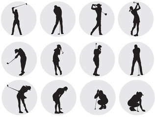 golf player silhouette