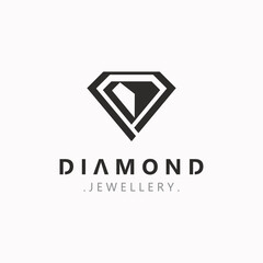 Diamond jewelry Logo, jewelry shop business identity, emblem, creative design