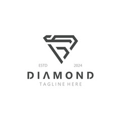 Diamond jewelry Logo, jewelry shop business identity, emblem, creative design