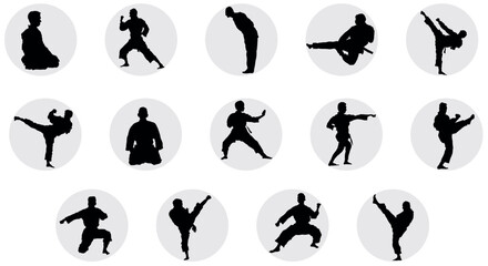 karate player silhouette collection © S.Q.U.A.D