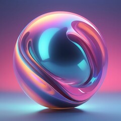 3d shapes glowing holographic, graphic resource with bright color