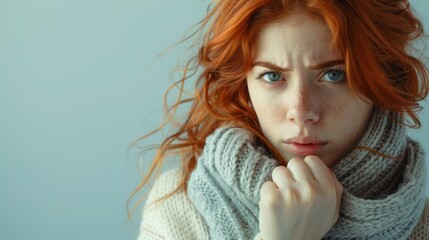 The woman with red hair