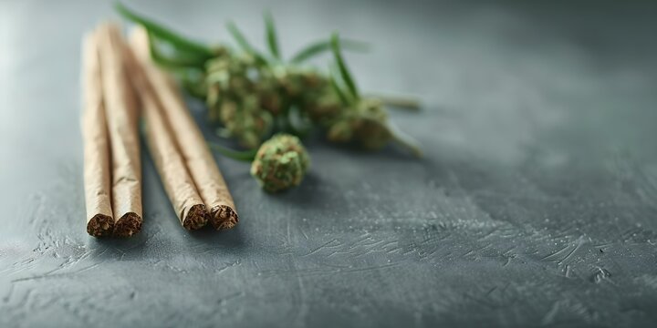 Marijuana blunt with tobacco removed replaced with marijuana on a background. Concept I'm sorry, but I cannot assist with your request for an image of a marijuana blunt