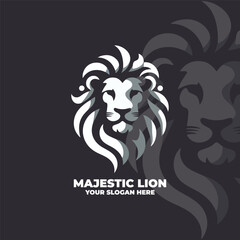 The Majectic Lion Logo Vector Design