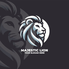 The Majectic Lion Logo Vector Design