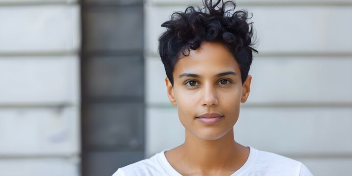 Nonbinary individual with a unique gender identity outside traditional malefemale. Concept Gender Identity, Nonbinary, Diverse Identities, LGBTQ+ Community, Gender Expression