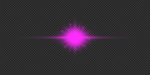 Purple horizontal light effect of lens flares