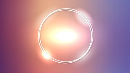 Neon double round frame