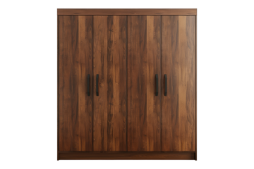 Brown close cupboard isolated on transparent background