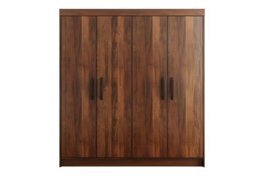 Brown close cupboard isolated on transparent background