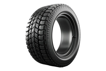 Car tire isolated on transparent background