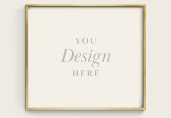 Gold Picture Frame Mockup