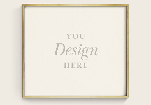 Gold Picture Frame Mockup