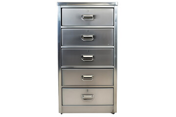Metal filing cabinet with five drawers for office and home organization, suitable for document storage and workspace organization needs.