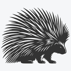 Stunning Porcupine Silhouette, Ideal for Art, Crafts, and Design Projects
