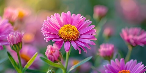 Obraz premium Pink flowers background