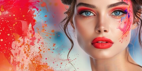 Woman With Abstract Makeup