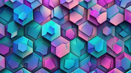 Abstract pattern embracing the hexagon style