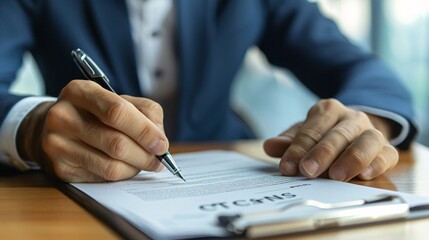 Businessman Signing a Contract