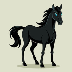 horse silhouette isolated on white