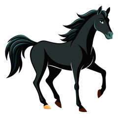 horse silhouette isolated on white