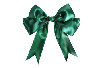 Green bow tie isolated on transparent background
